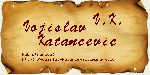 Vojislav Katančević vizit kartica